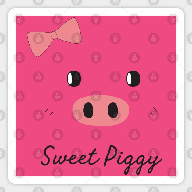 Sweet Piggy Face Magnet by Mako Design 